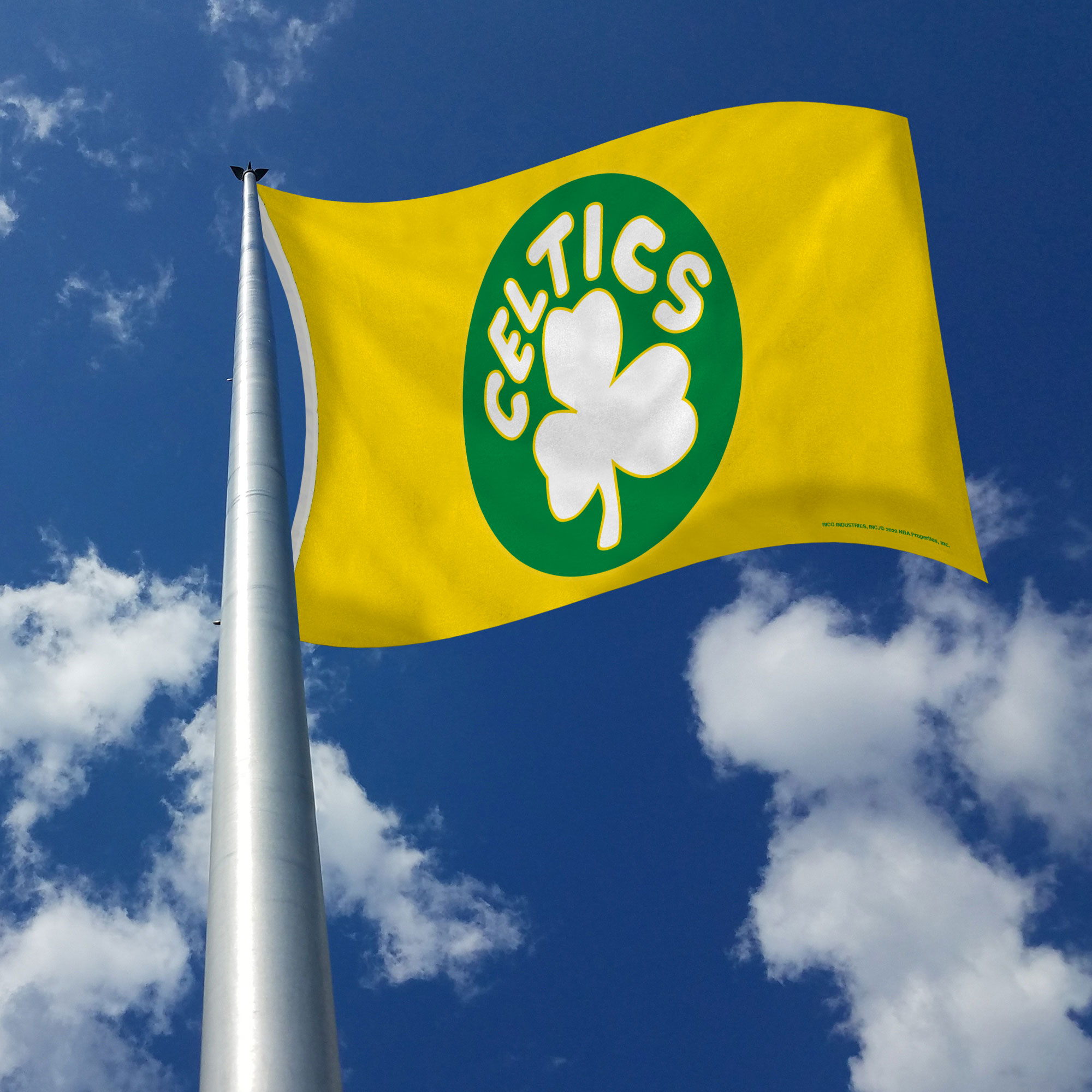 Rico Industries NBA Basketball Boston Celtics Retro - Yellow 3' x 5' Banner Flag