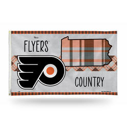 Rico NHL Rico Industries Philadelphia Flyers This is Flyers Country - Plaid Design 3' x 5' Banner Flag