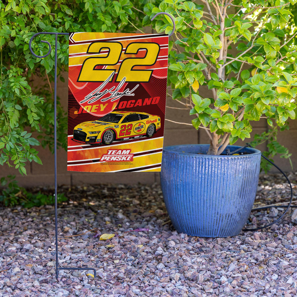 Rico Industries NASCAR Racing Joey Logano No. 22 Double Sided Garden Flag
