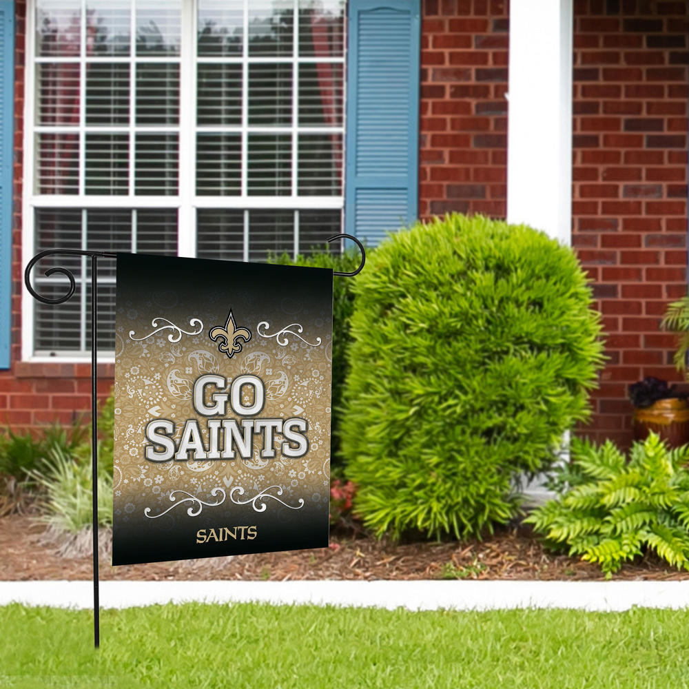 Rico Industries NFL Football New Orleans Saints Geaux Saints Double Sided Garden Flag
