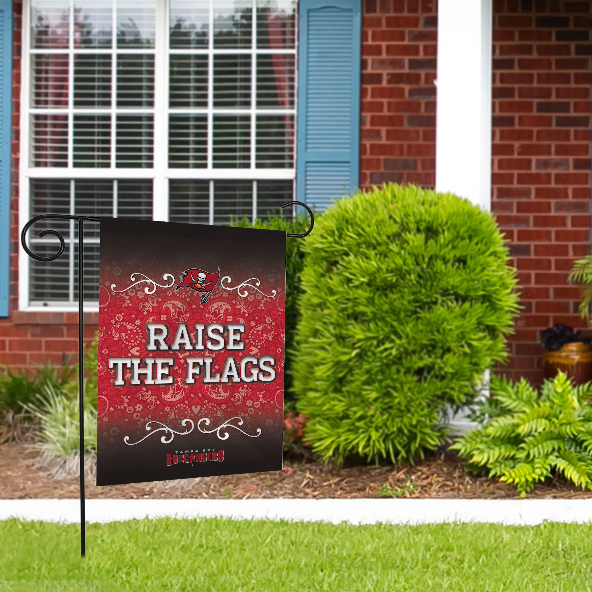 Rico Industries NFL Football Tampa Bay Buccaneers "Raise The Flags" Double Sided Garden Flag