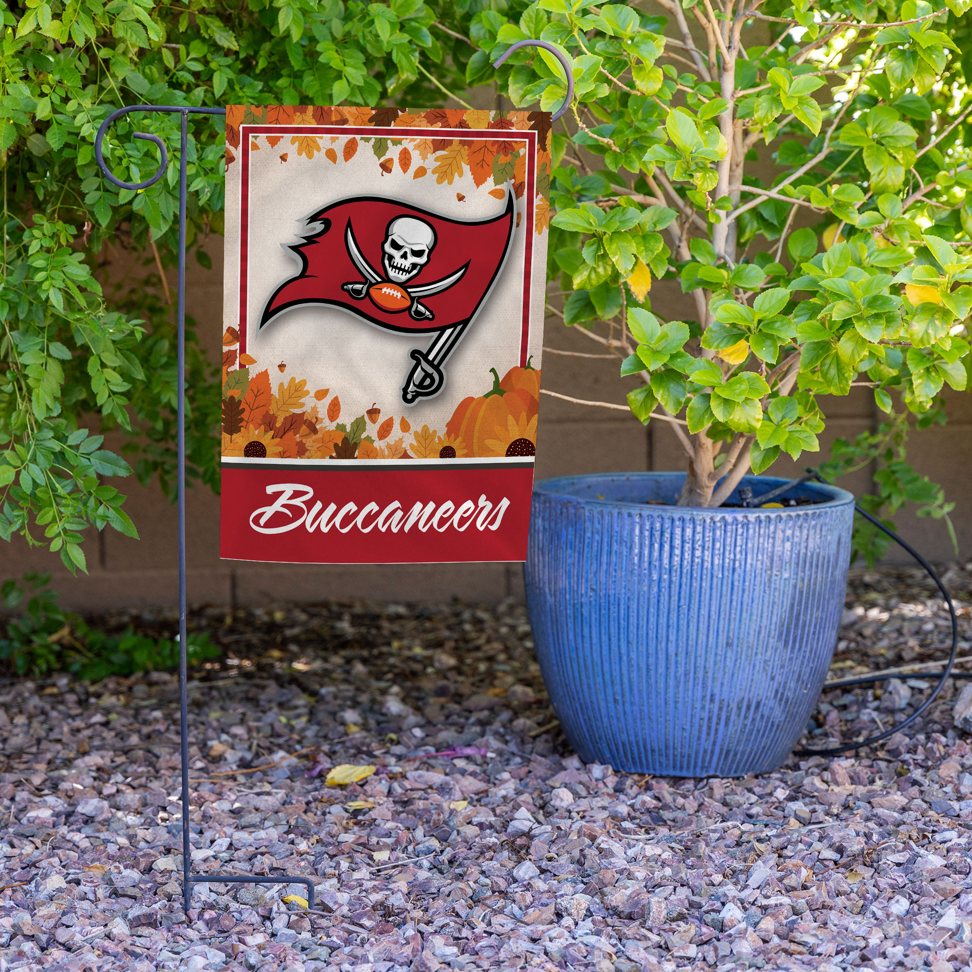 Rico Industries NFL Football Tampa Bay Buccaneers Fall/Harvest Double Sided Garden Flag