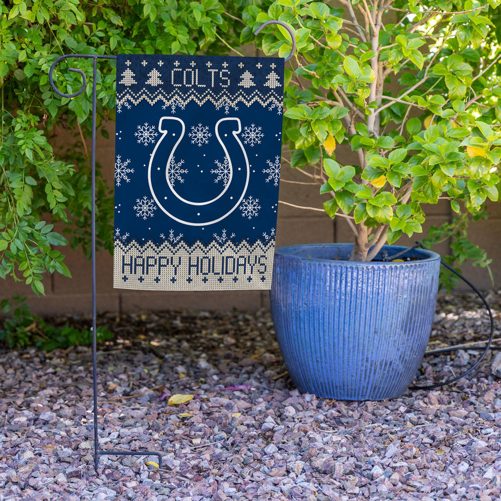 Rico Industries NFL Football Indianapolis Colts Winter/Snowflake Double Sided Garden Flag