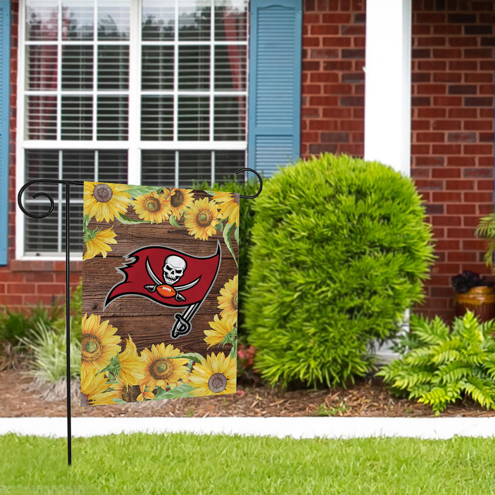 Rico Industries NFL Football Tampa Bay Buccaneers Sunflower Spring Double Sided Garden Flag