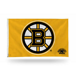 Rico Industries NHL Hockey Boston Bruins Gold 3' x 5' Banner Flag