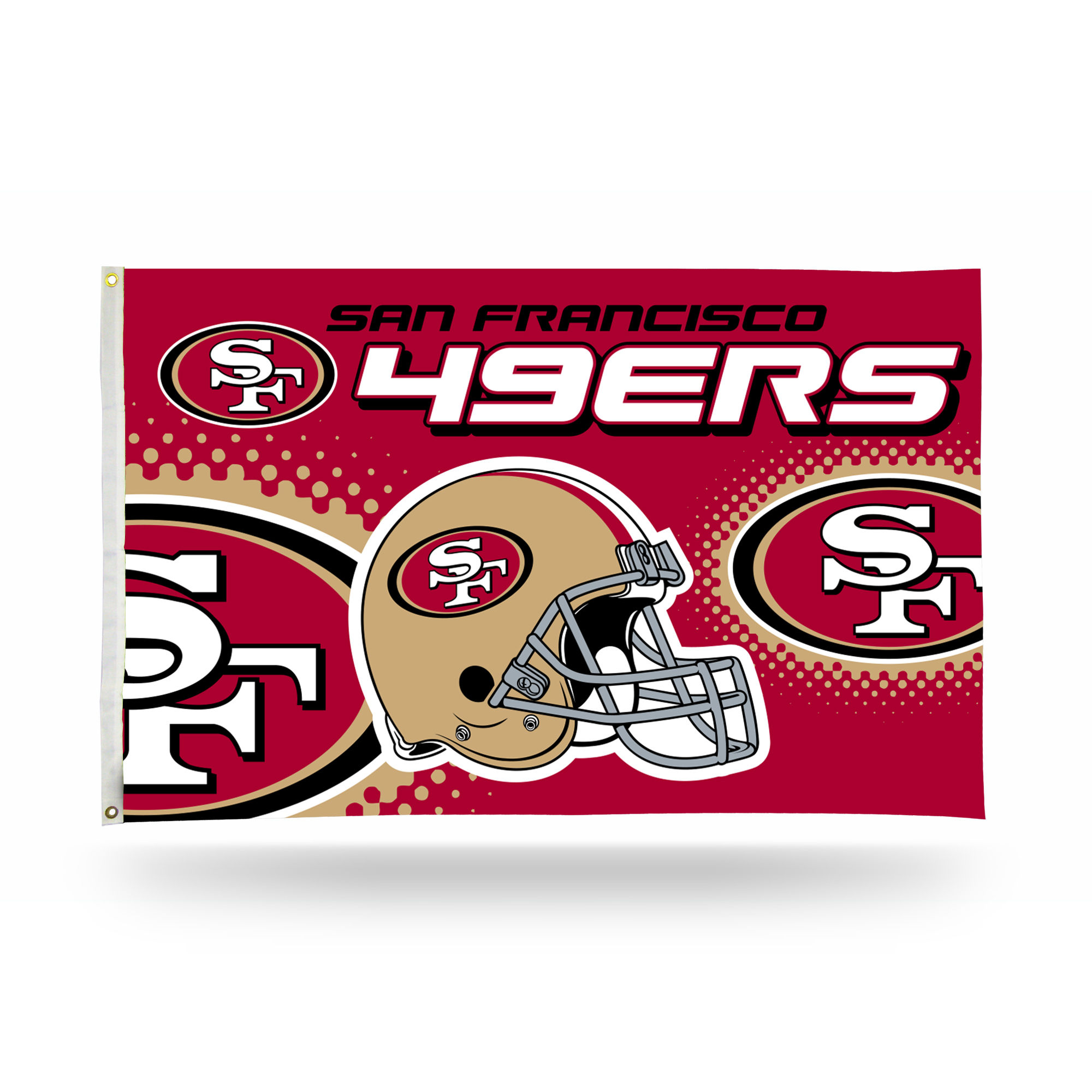 Rico NFL Rico Industries San Francisco 49ers Helmet 3' x 5' Banner Flag