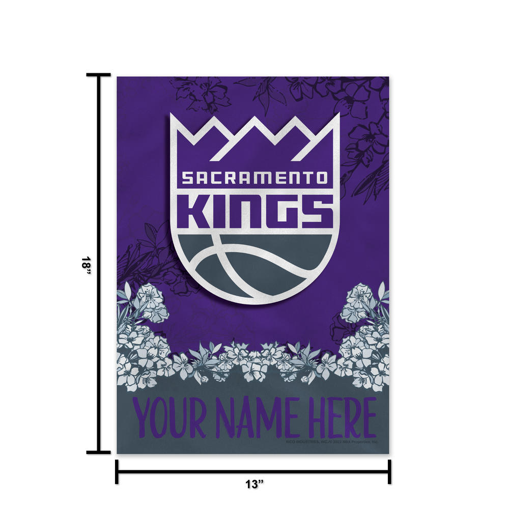 Rico Industries NBA Basketball Sacramento Kings  Personalized Garden Flag