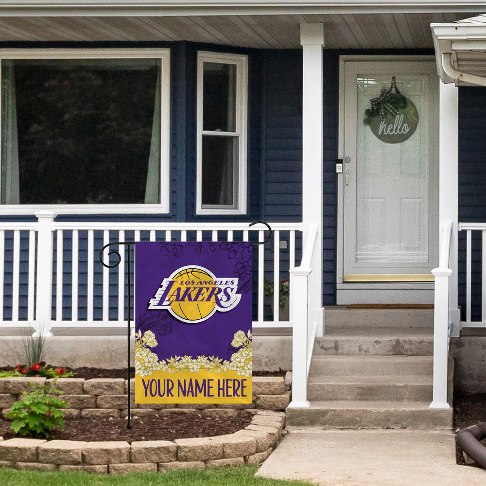 Rico Industries NBA Basketball Los Angeles Lakers  Personalized Garden Flag