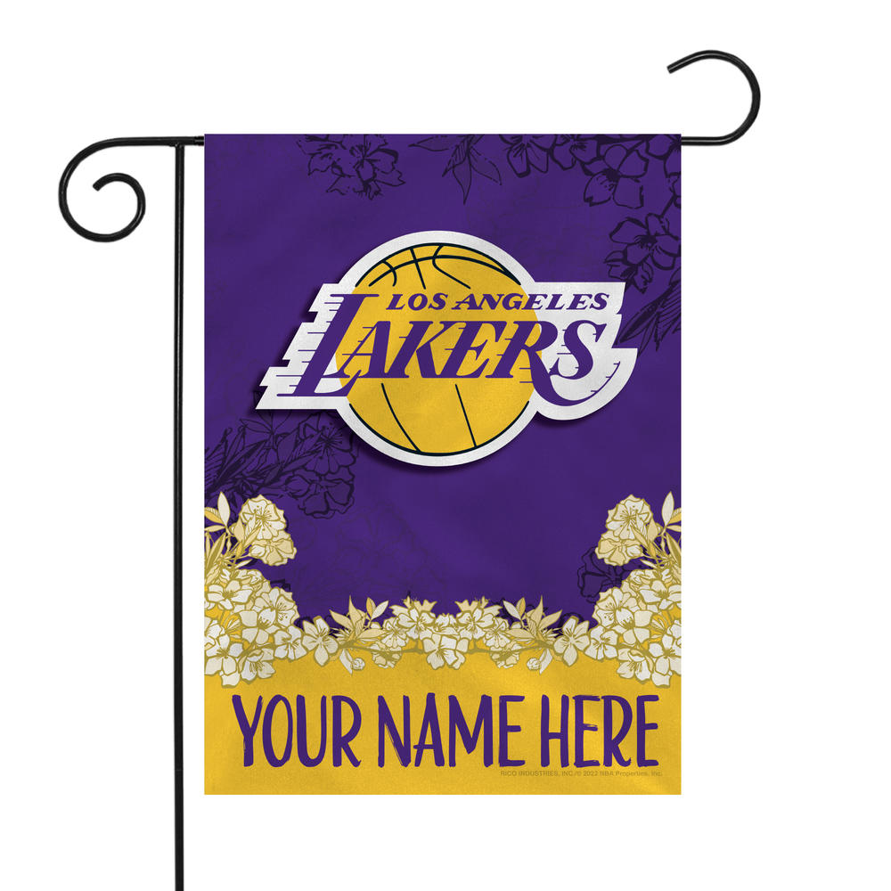 Rico Industries NBA Basketball Los Angeles Lakers  Personalized Garden Flag