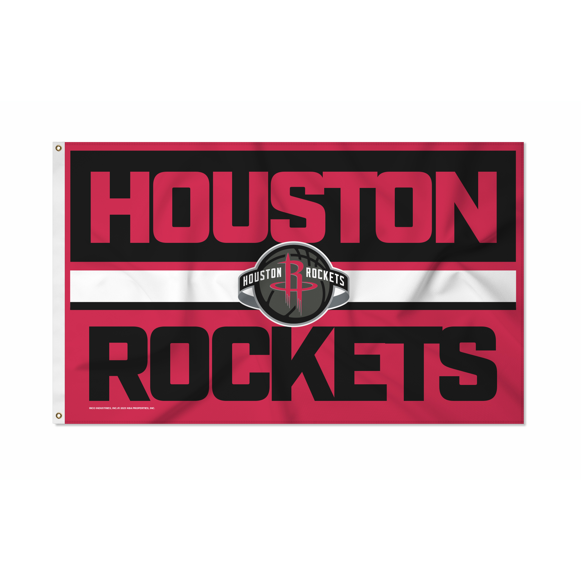Rico Industries NBA Basketball Houston Rockets Bold 3' x 5' Banner Flag
