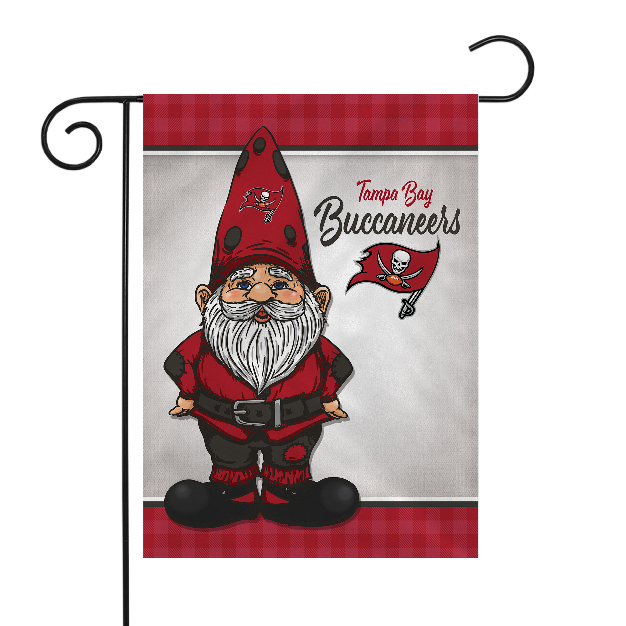 Rico Industries NFL Football Tampa Bay Buccaneers Gnome Spring Double Sided Garden Flag