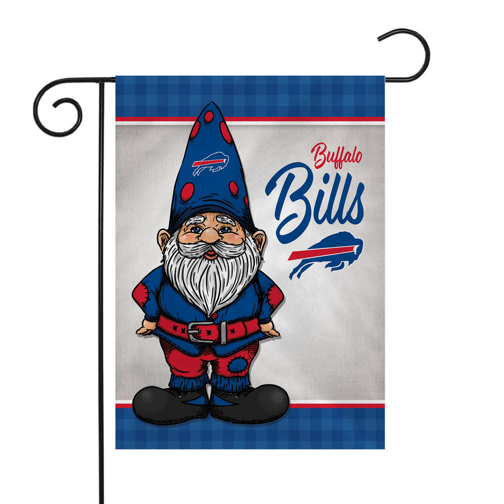 Rico Industries NFL Football Buffalo Bills Gnome Spring Double Sided Garden Flag