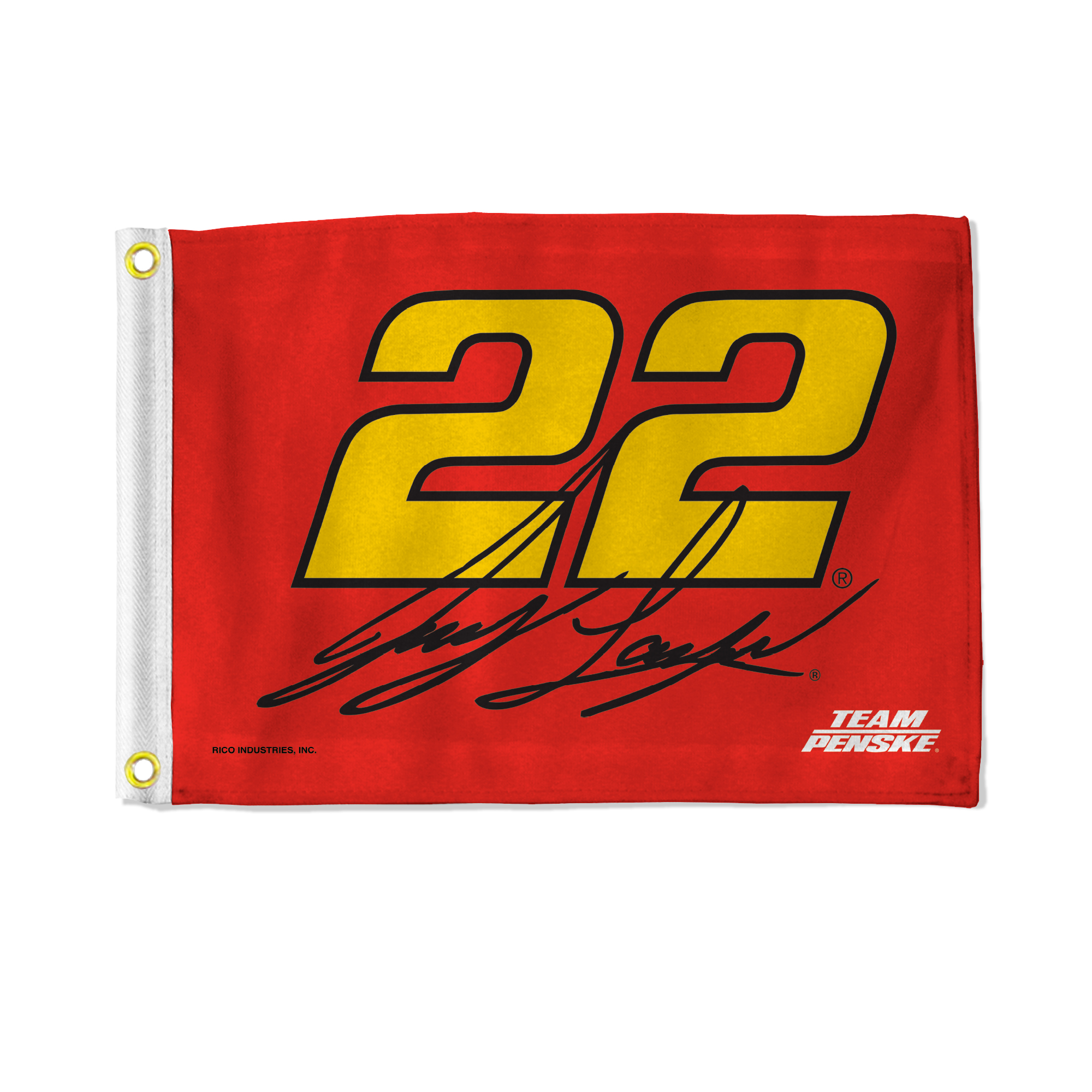 Rico Industries NASCAR Racing Joey Logano #22 Red 12" x 18" Boat Flag