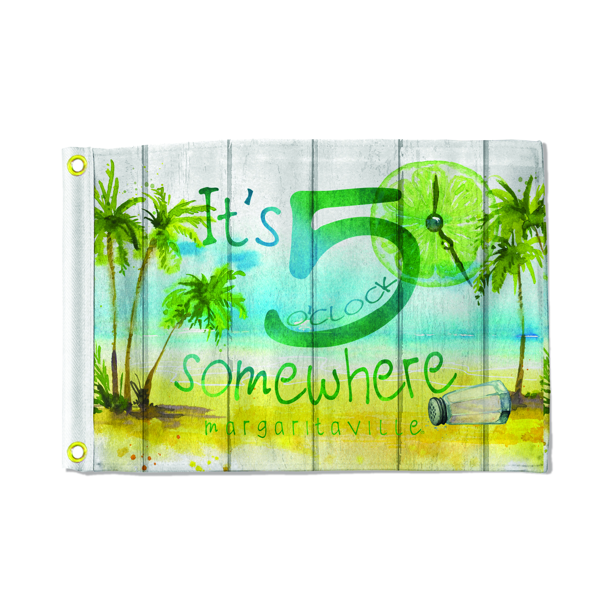Rico Margaritaville Rico Industries Margaritaville 5 O'Clock 12" x 18" Flag - Double Sided - Great for Boat/Golf Cart/Home