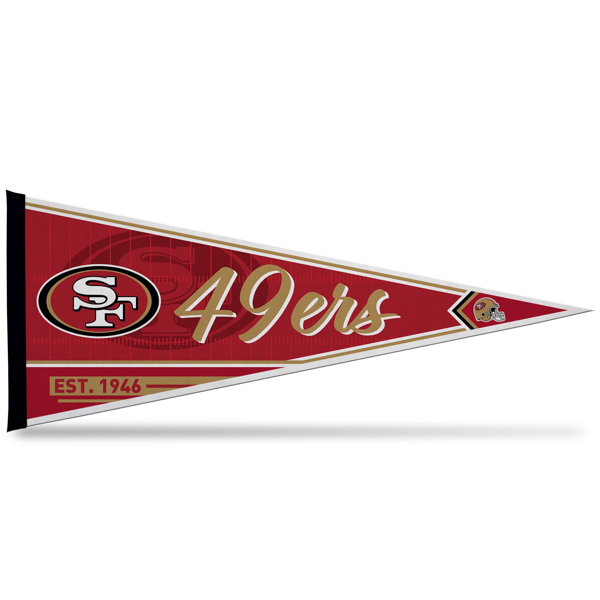 Rico Industries NFL Football San Francisco 49ers Classic Soft Felt 12X30 Pennant W/ Header Card
