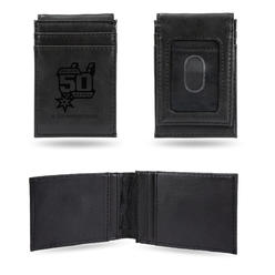 Rico NBA Rico Industries San Antonio Spurs  Laser Engraved Front Pocket Wallet