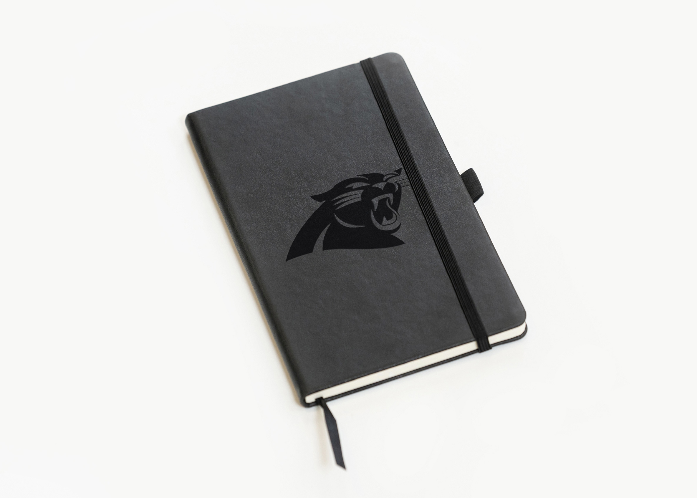 Rico Industries NFL Football Carolina Panthers Black - Primary Laser Engraved Small Notepad