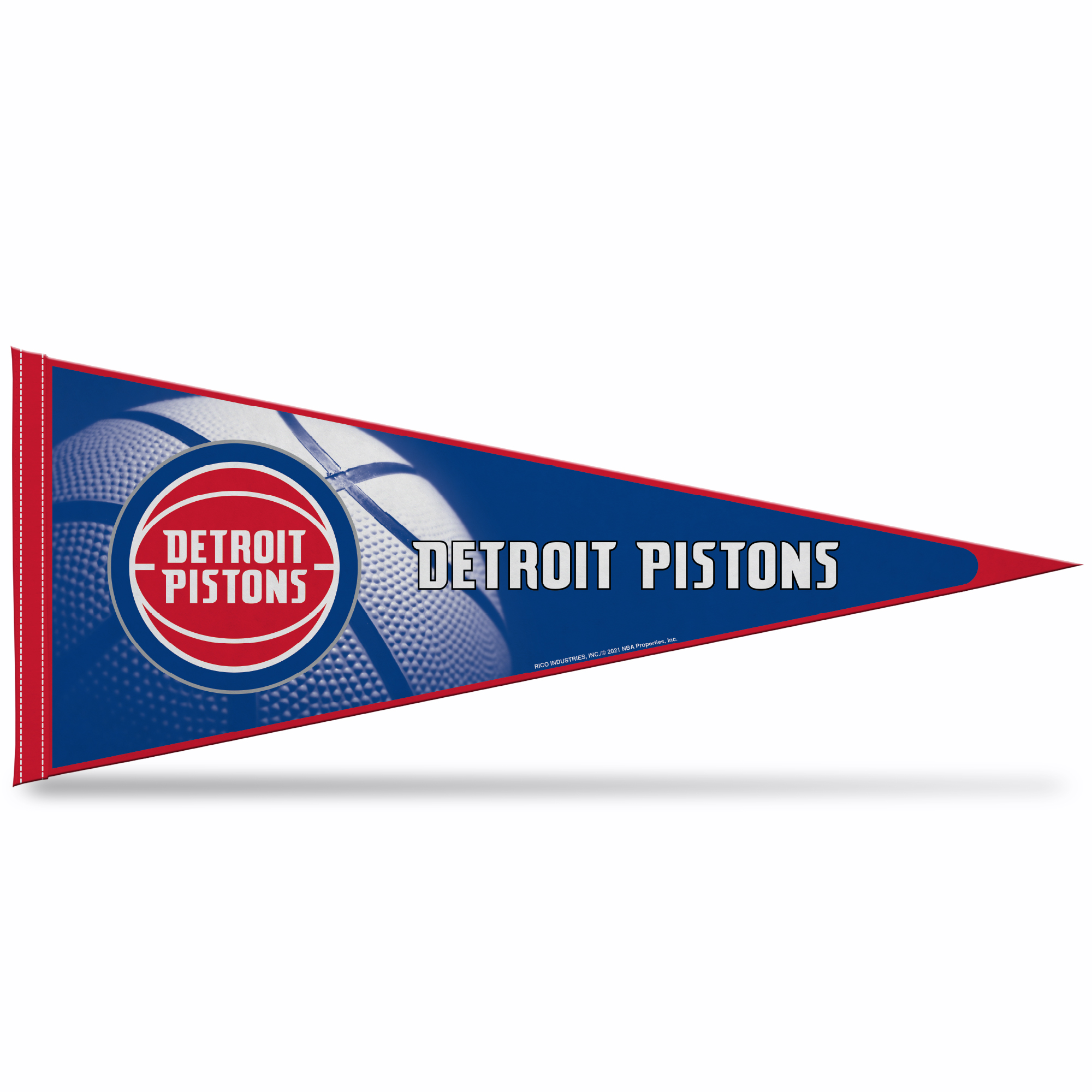 Rico NBA Rico Industries Detroit Pistons Primary Soft Felt 12X30 Pennant W/ Header Card