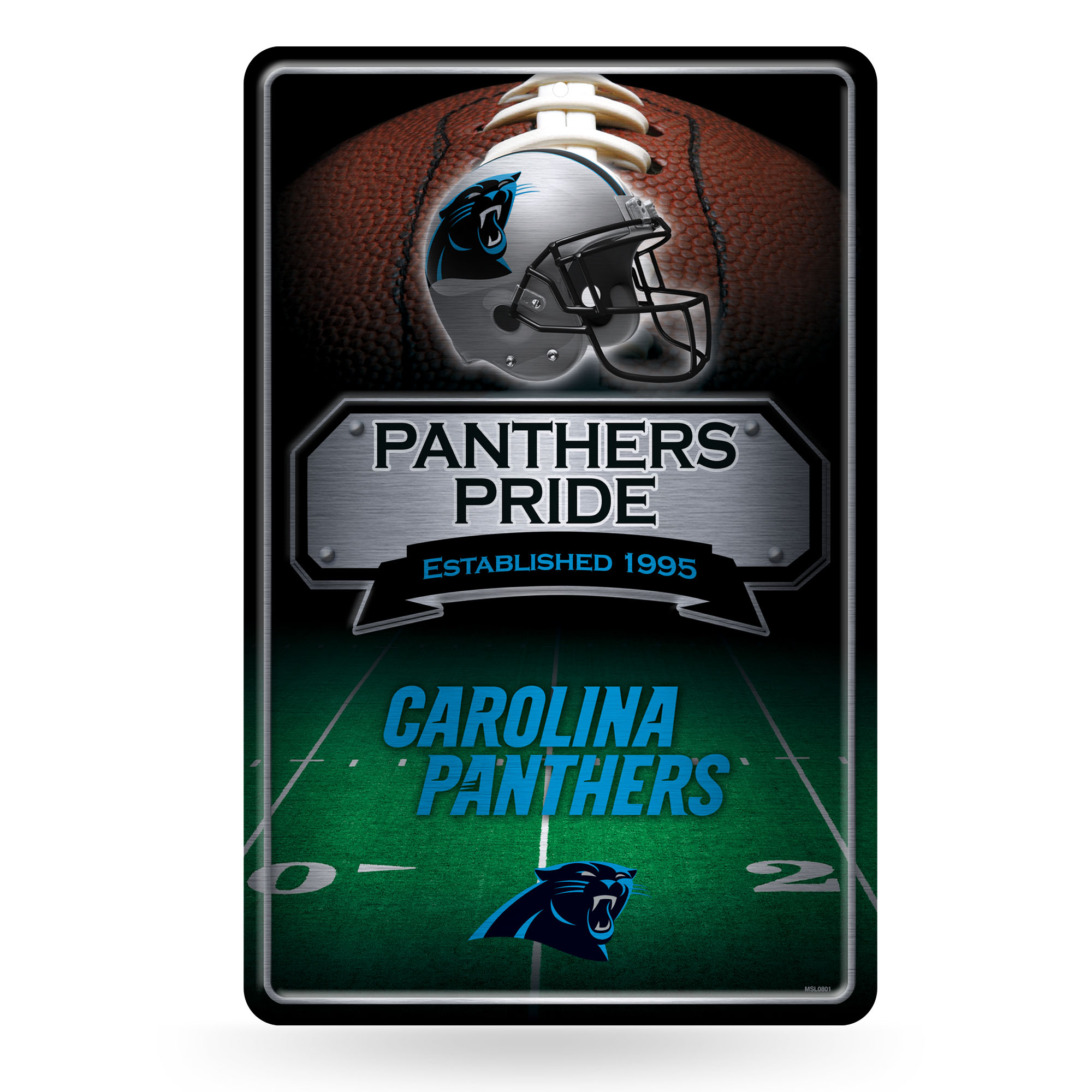 Rico NFL Rico Industries Carolina Panthers  Large Metal Sign
