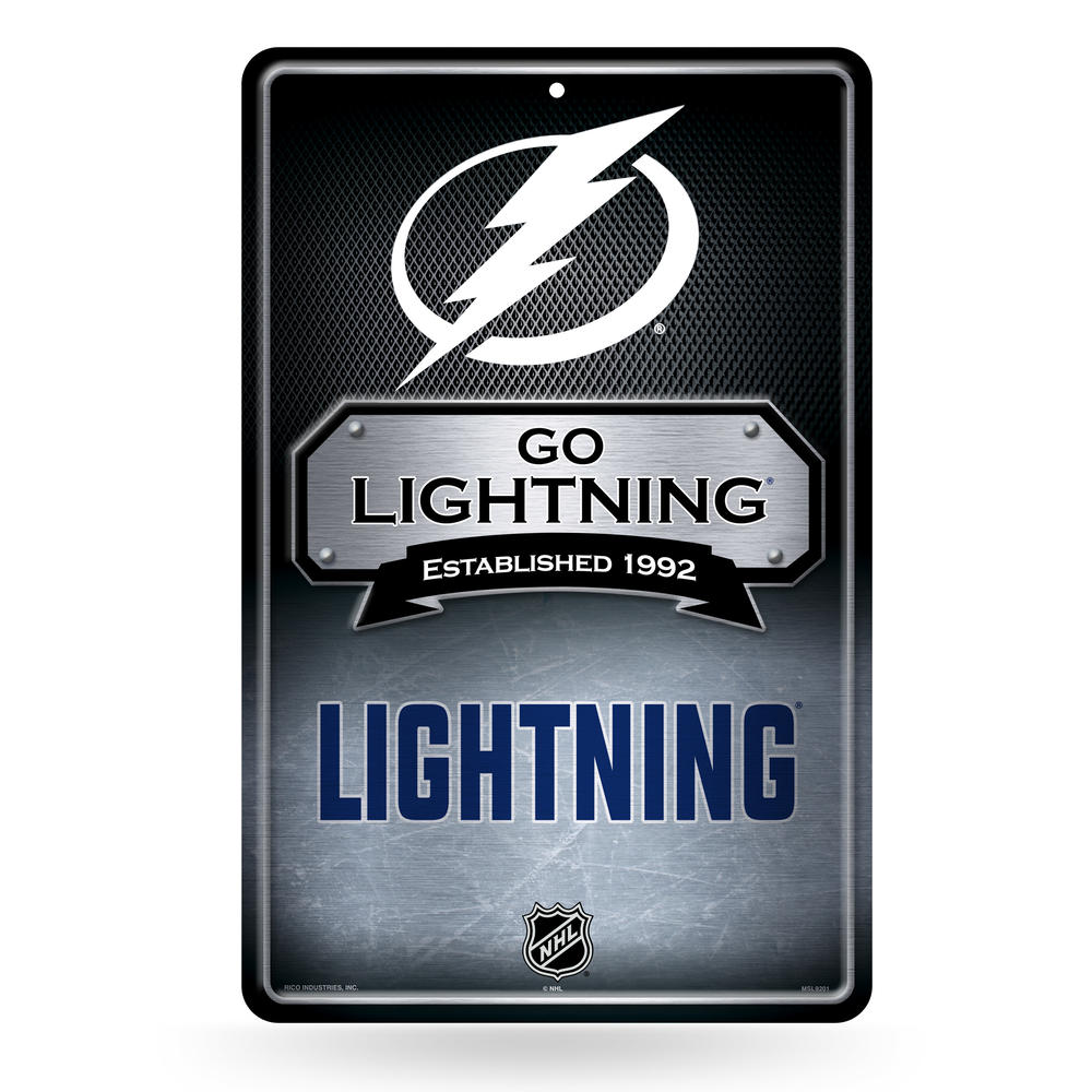 Rico NHL Rico Industries Tampa Bay Lightning  Large Metal Sign