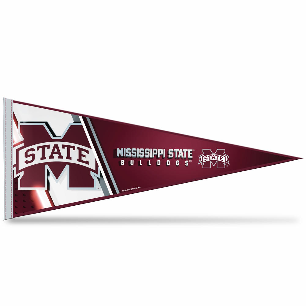 Rico NCAA Rico Industries Mississippi State Bulldogs Primary Soft Felt 12X30 Pennant W/ Header Card
