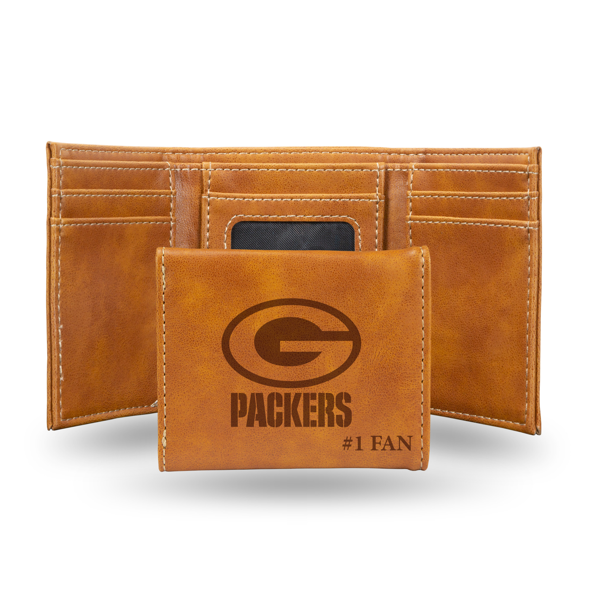 Rico Industries NFL Football Green Bay Packers #1 FAN Laser Engraved Trifold
