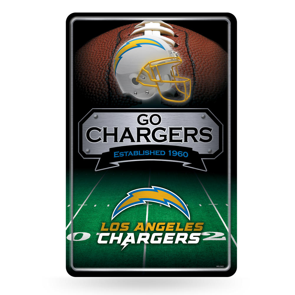 Rico NFL Rico Industries Los Angeles Chargers  Large Metal Sign