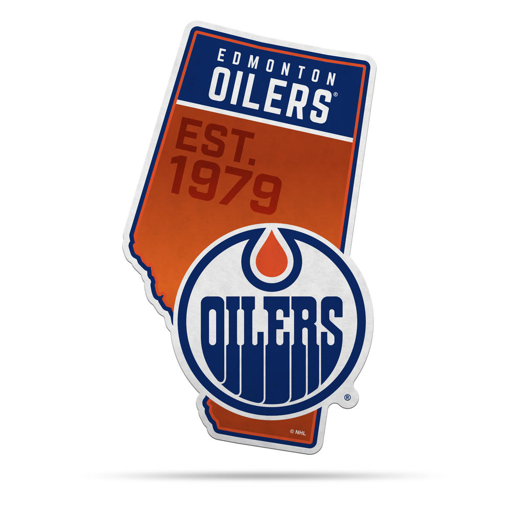 Rico NHL Rico Industries Edmonton Oilers State Shape Shape Cut Pennant