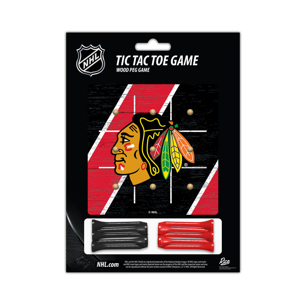 Rico Industries NHL Hockey Chicago Blackhawks  Peg Tic Tac Toe Game