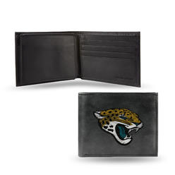 Rico 4" Black and Yellow NFL Jacksonville Jaguars Embroidered Billfold Wallet