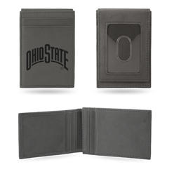 Rico NCAA Rico Industries Ohio State Buckeyes Gray Laser Engraved Front Pocket Wallet