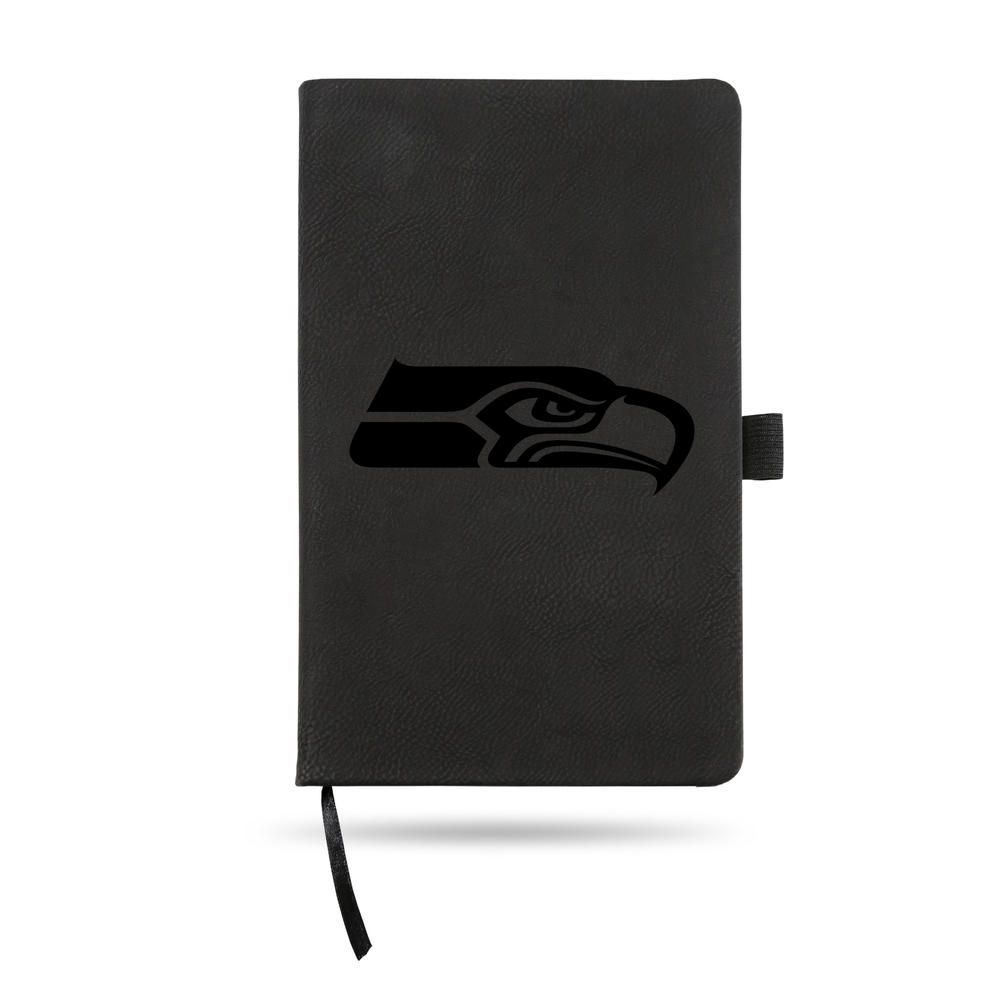 Rico Industries NFL Football Seattle Seahawks Black - Primary Laser Engraved Small Notepad