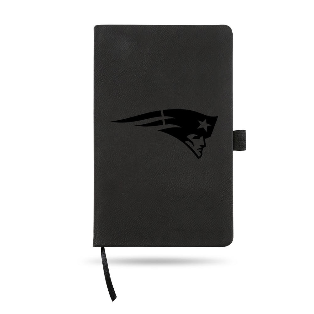 Rico Industries NFL Football New England Patriots Black - Primary Laser Engraved Small Notepad