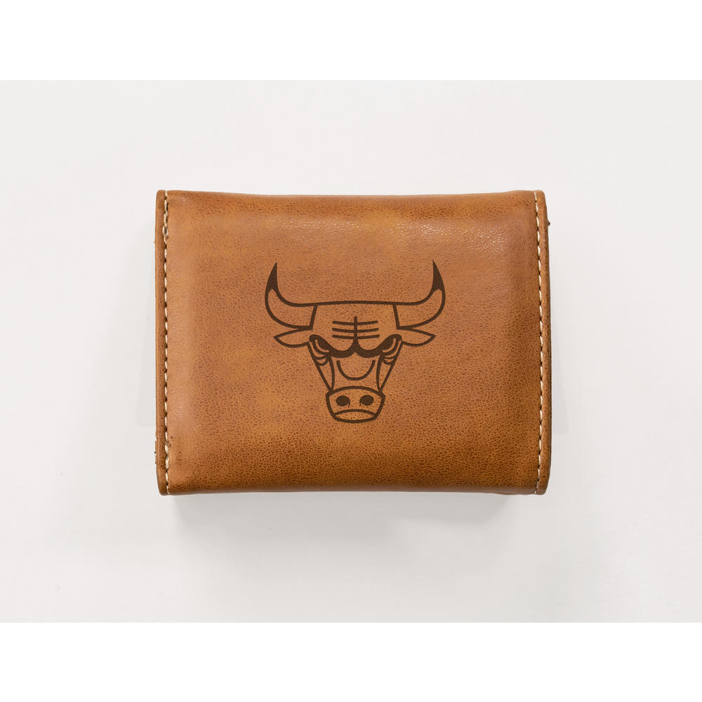 Rico Industries NBA Basketball Chicago Bulls Brown Laser Engraved Trifold