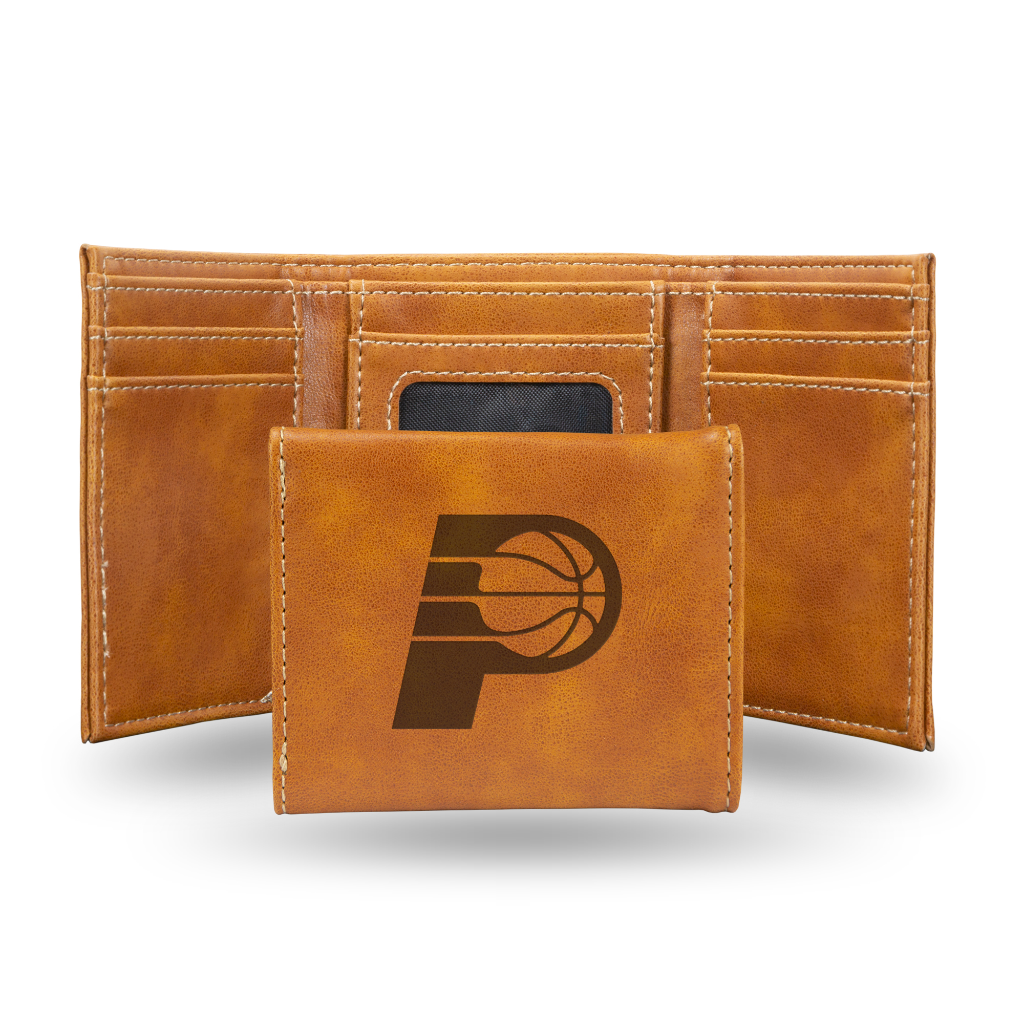 Rico Industries NBA Basketball Indiana Pacers Brown Laser Engraved Trifold