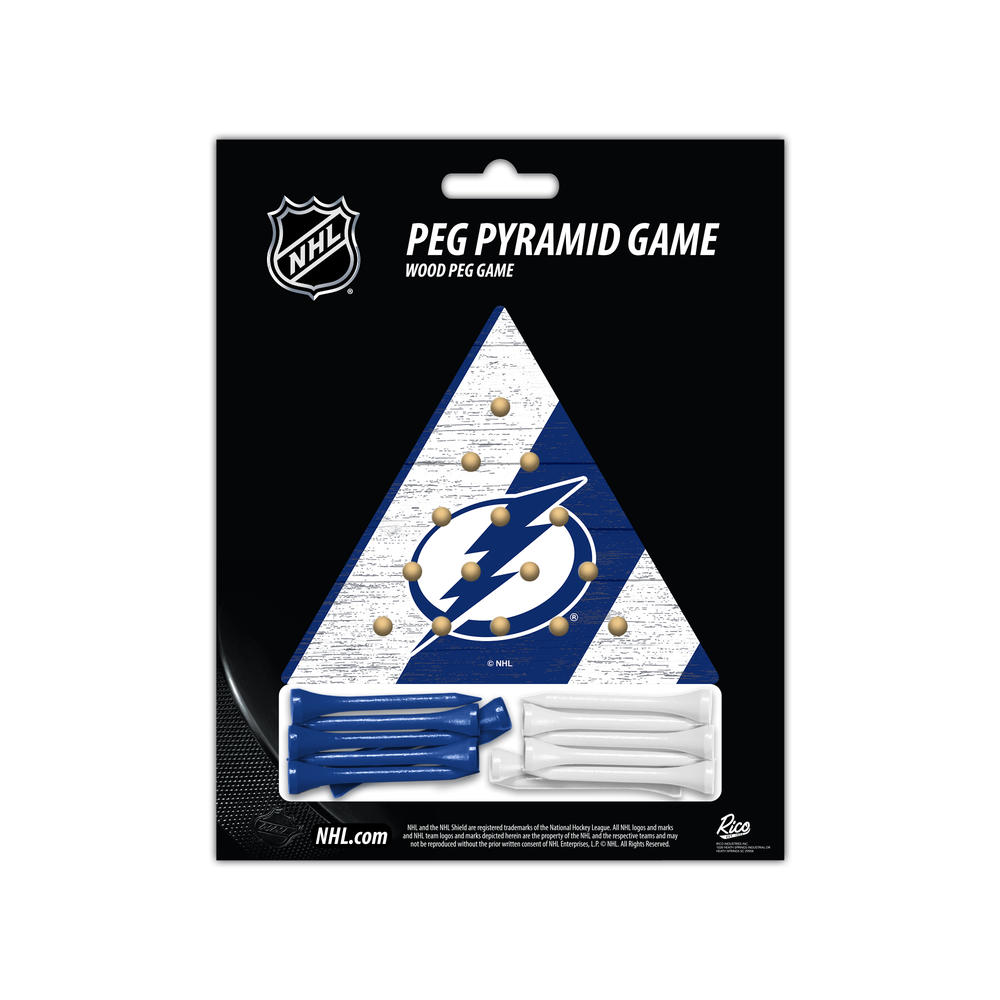 Rico Industries NHL Hockey Tampa Bay Lightning  Peg Pyramid Game