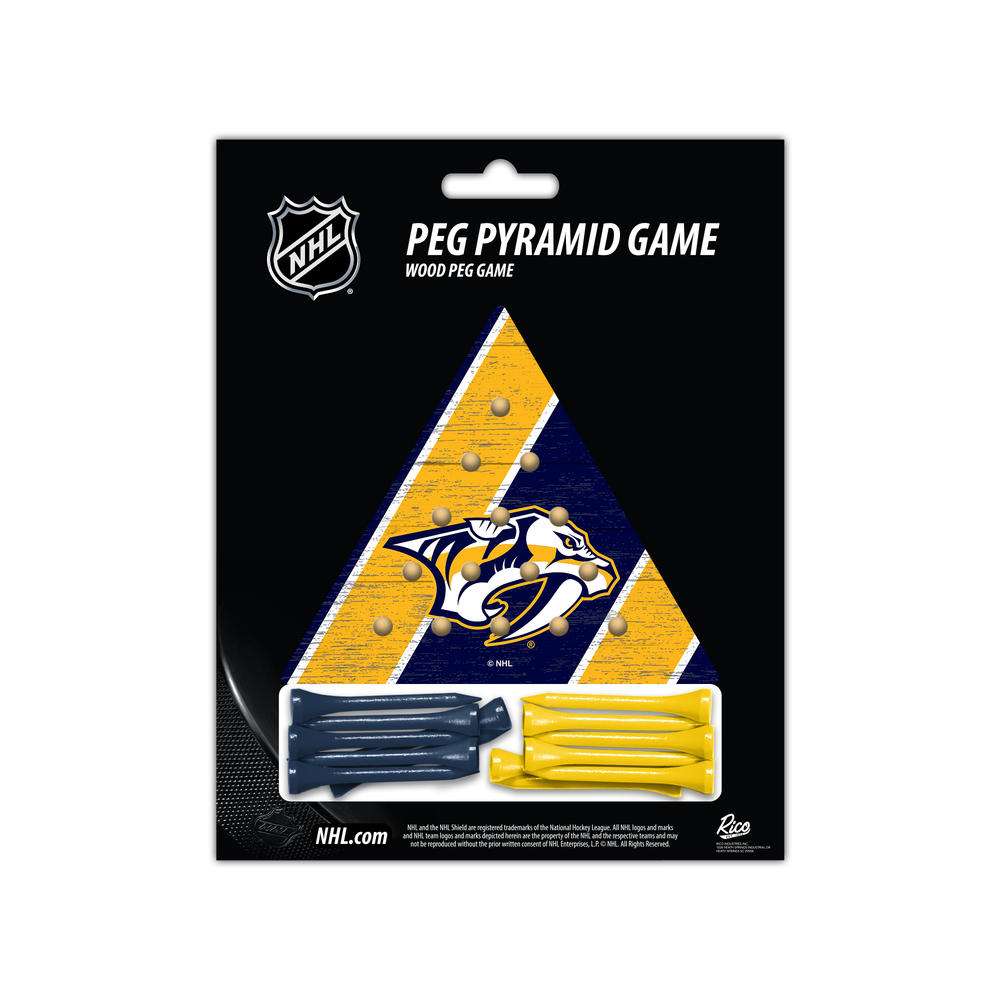 Rico Industries NHL Hockey Nashville Predators  Peg Pyramid Game