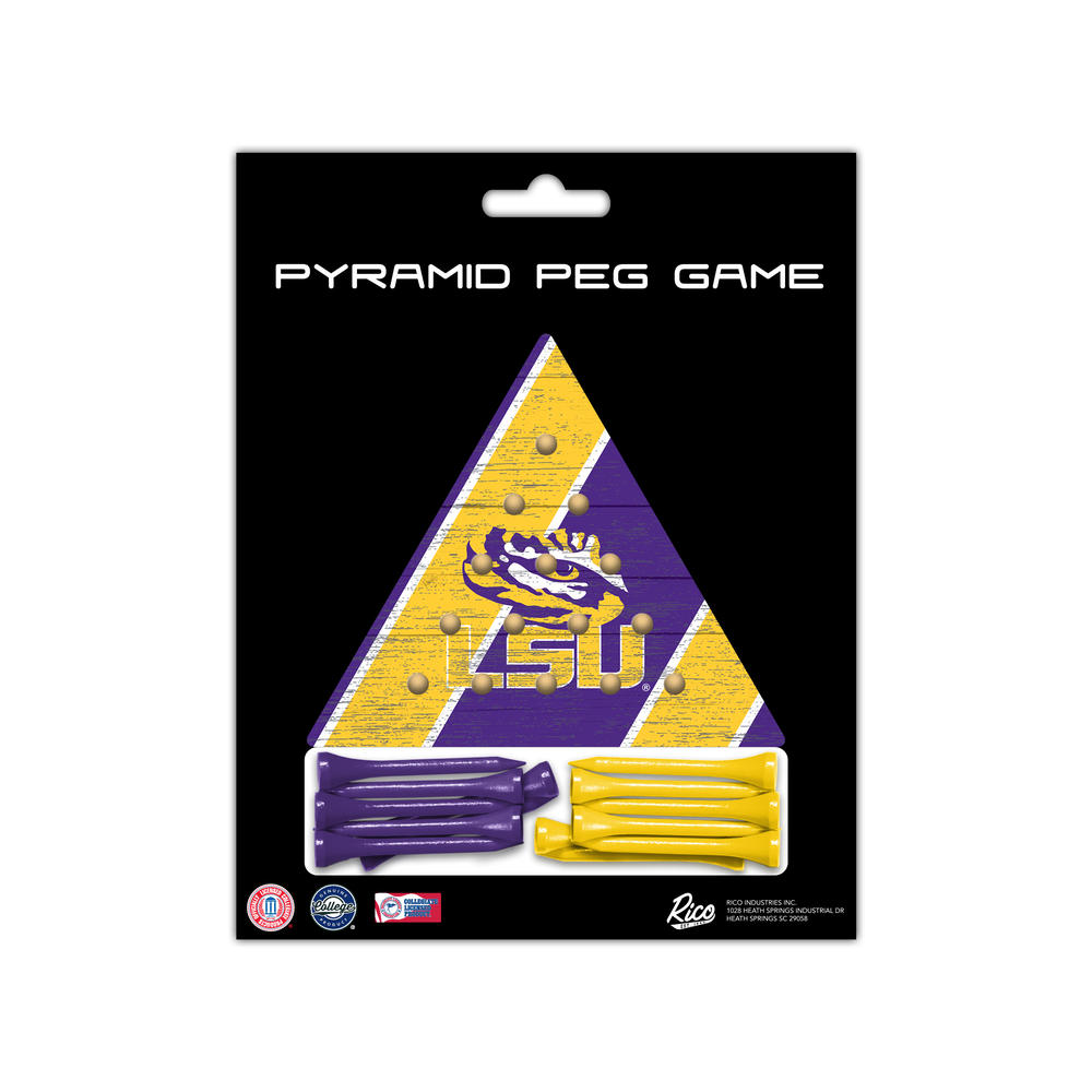 Rico Industries NCAA  LSU Tigers  Peg Pyramid Game