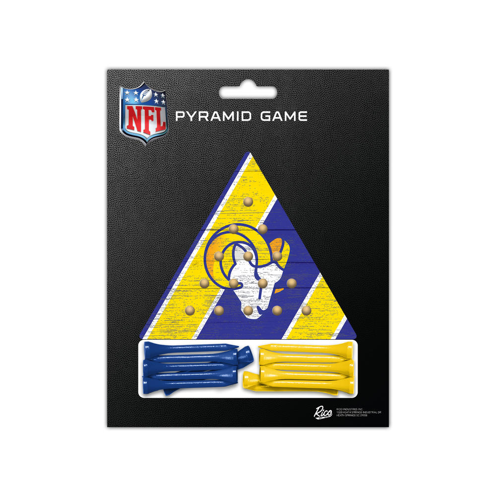 Rico Industries NFL Football Los Angeles Rams  Peg Pyramid Game