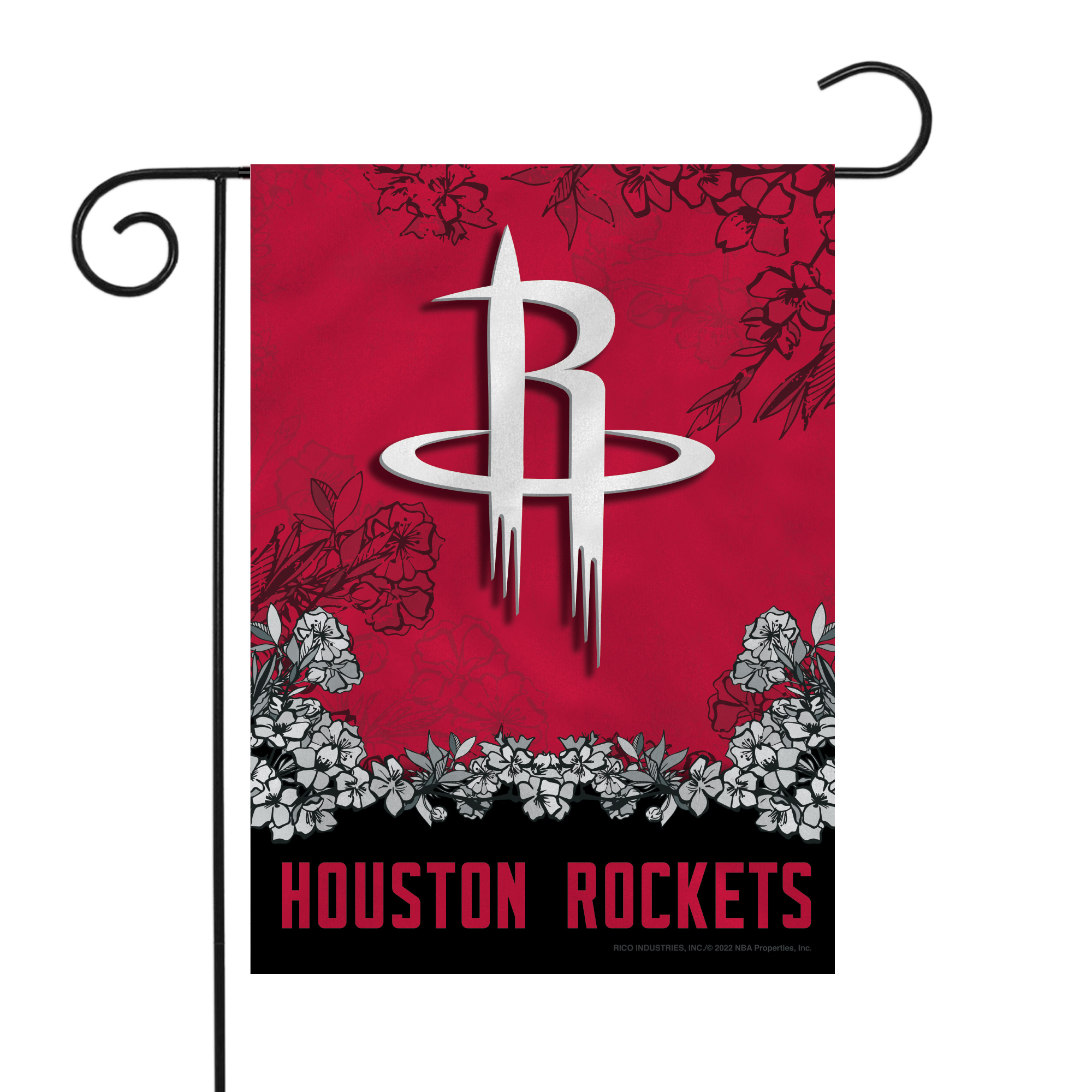 Rico Industries NBA Basketball Houston Rockets Primary Double Sided Garden Flag