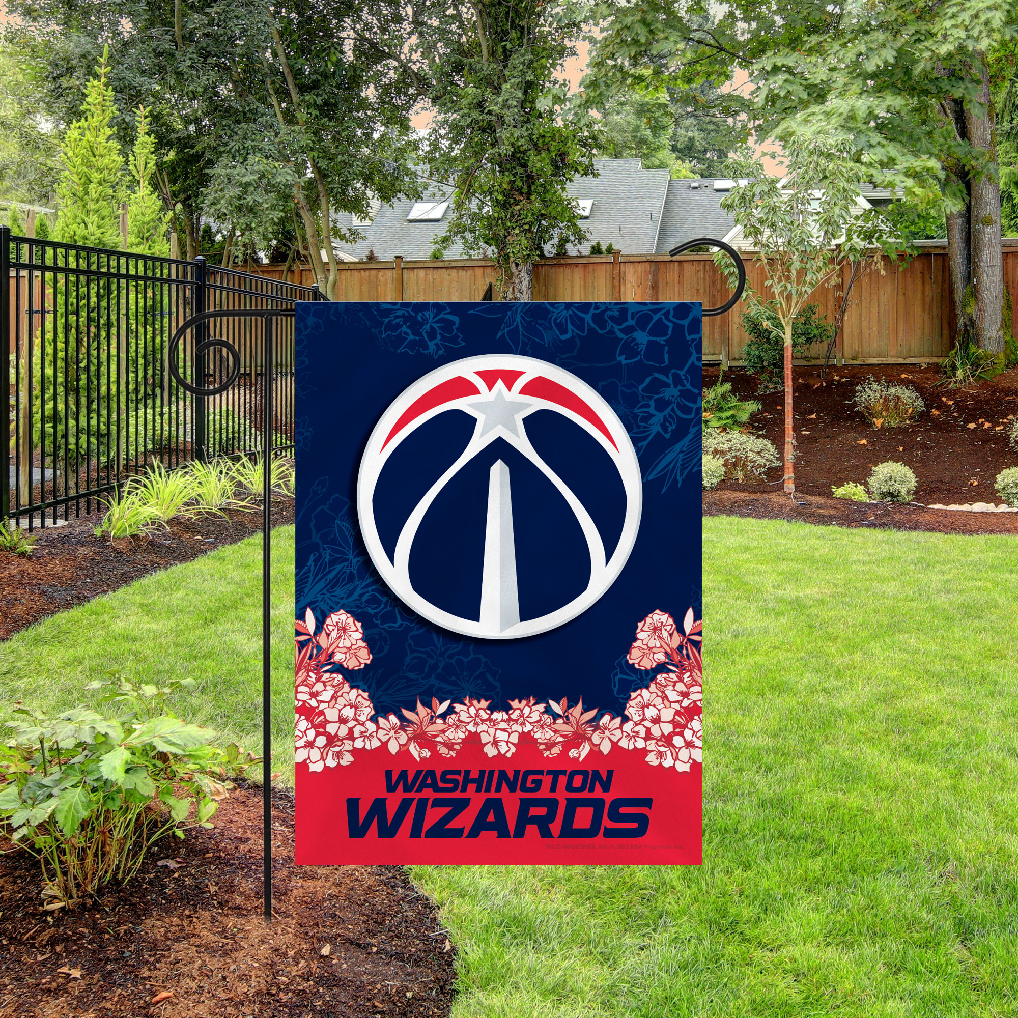 Rico Industries NBA Basketball Washington Wizards Primary Double Sided Garden Flag