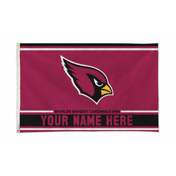 Rico Industries NFL Football Arizona Cardinals  Personalized 3' x 5' Banner Flag