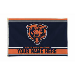Rico Industries NFL Football Chicago Bears  Personalized 3' x 5' Banner Flag