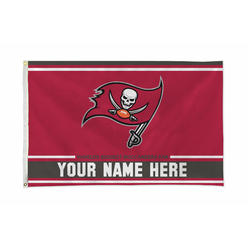 Rico Industries NFL Football Tampa Bay Buccaneers  Personalized 3' x 5' Banner Flag