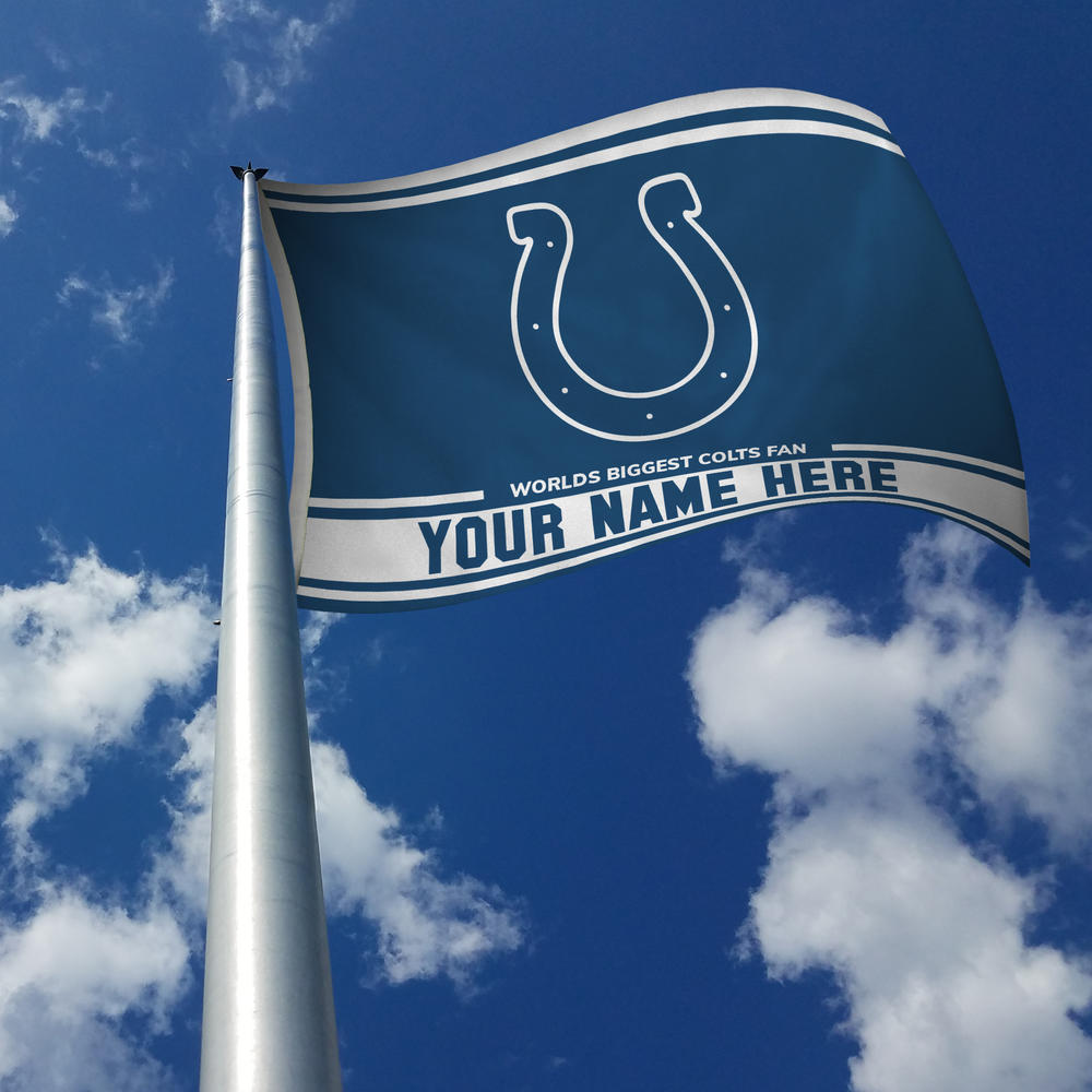 Rico Industries NFL Football Indianapolis Colts  Personalized 3' x 5' Banner Flag
