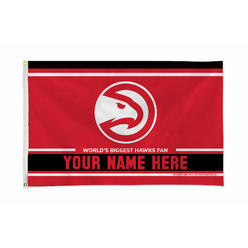 Rico Industries NBA Basketball Atlanta Hawks  Personalized 3' x 5' Banner Flag
