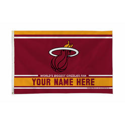Rico Industries NBA Basketball Miami Heat  Personalized 3' x 5' Banner Flag