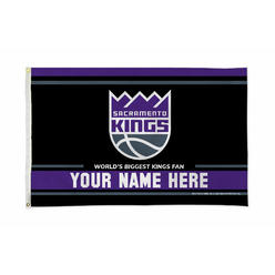 Rico Industries NBA Basketball Sacramento Kings  Personalized 3' x 5' Banner Flag