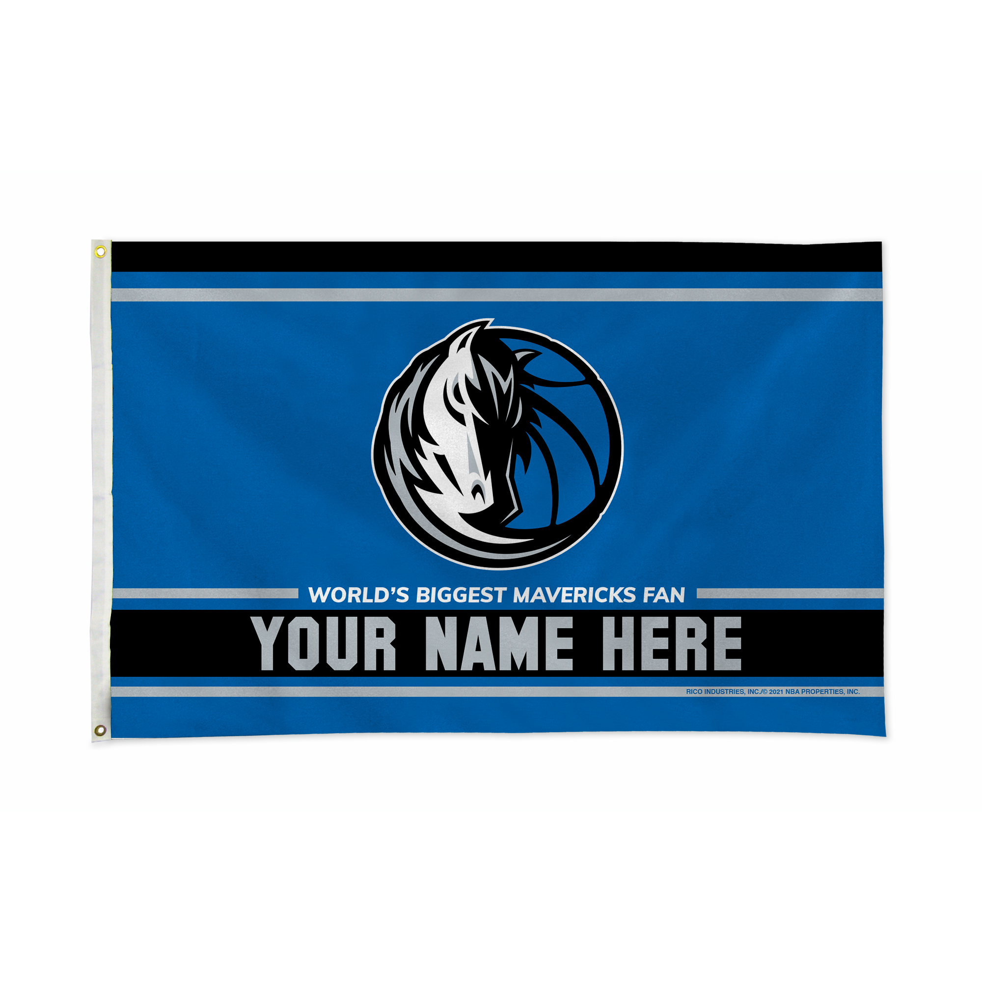 Rico Industries NBA Basketball Dallas Mavericks  Personalized 3' x 5' Banner Flag
