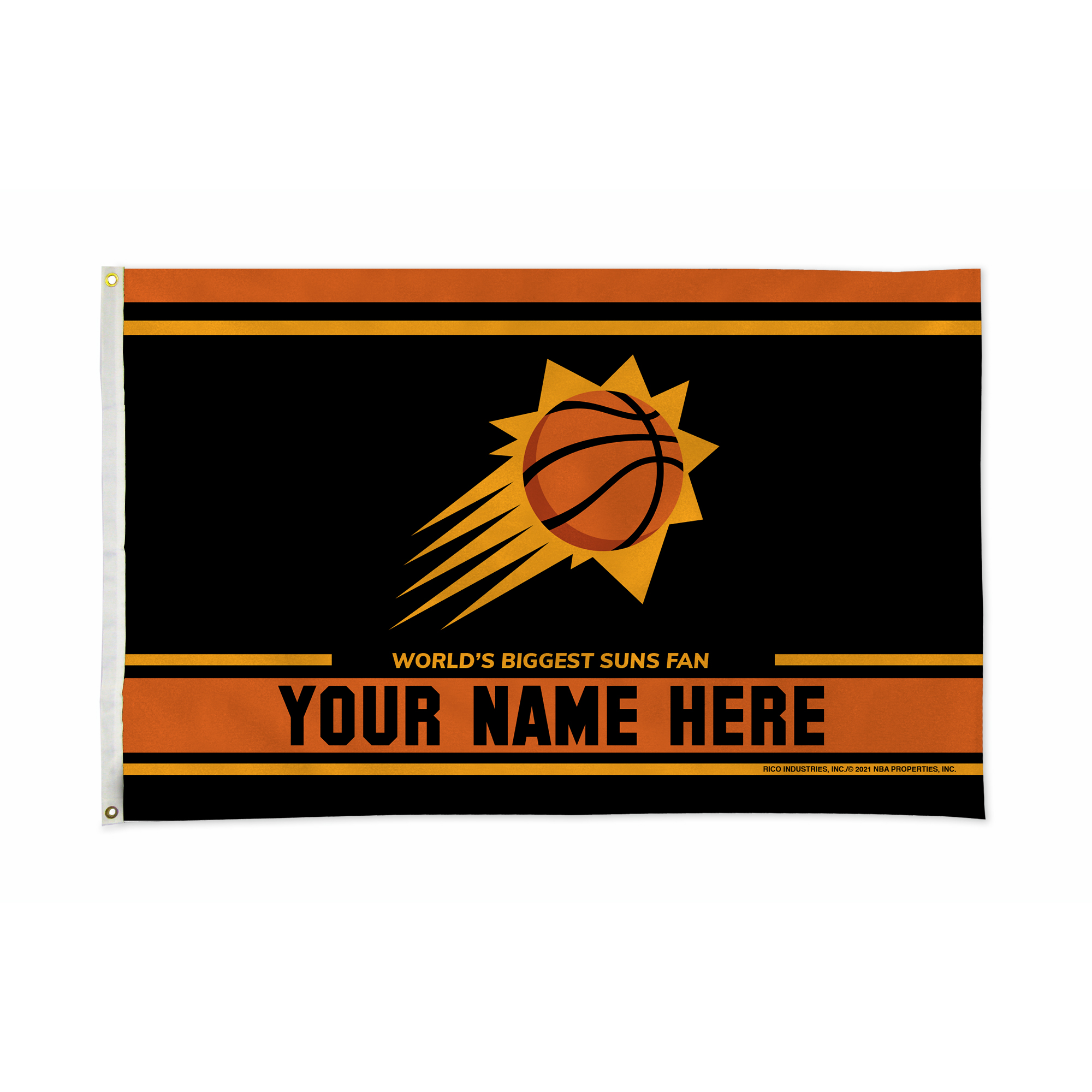 Rico Industries NBA Basketball Phoenix Suns  Personalized 3' x 5' Banner Flag